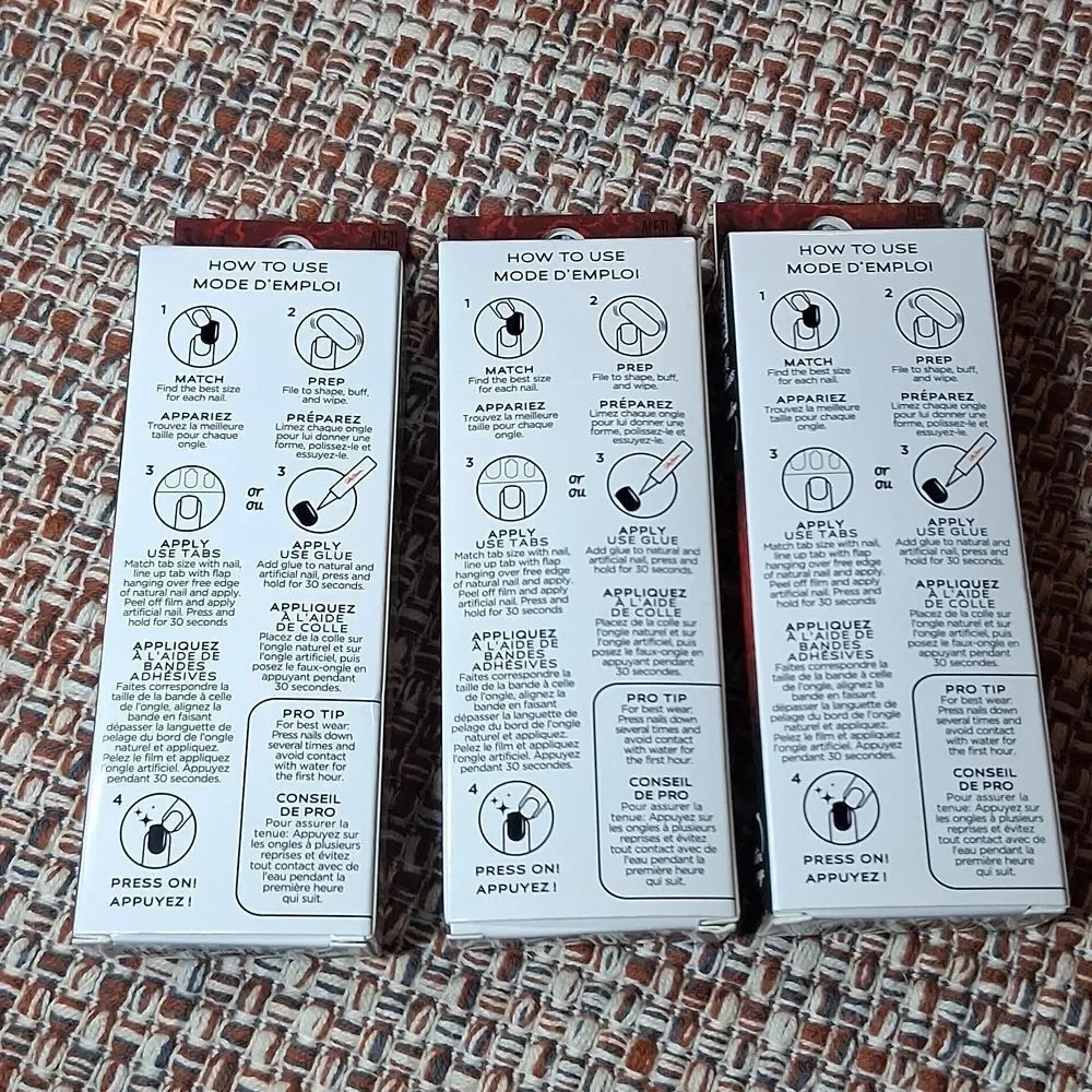 3 Packs Sally Hansen Stranger Things Salon Effects Perfect Press On Nails New